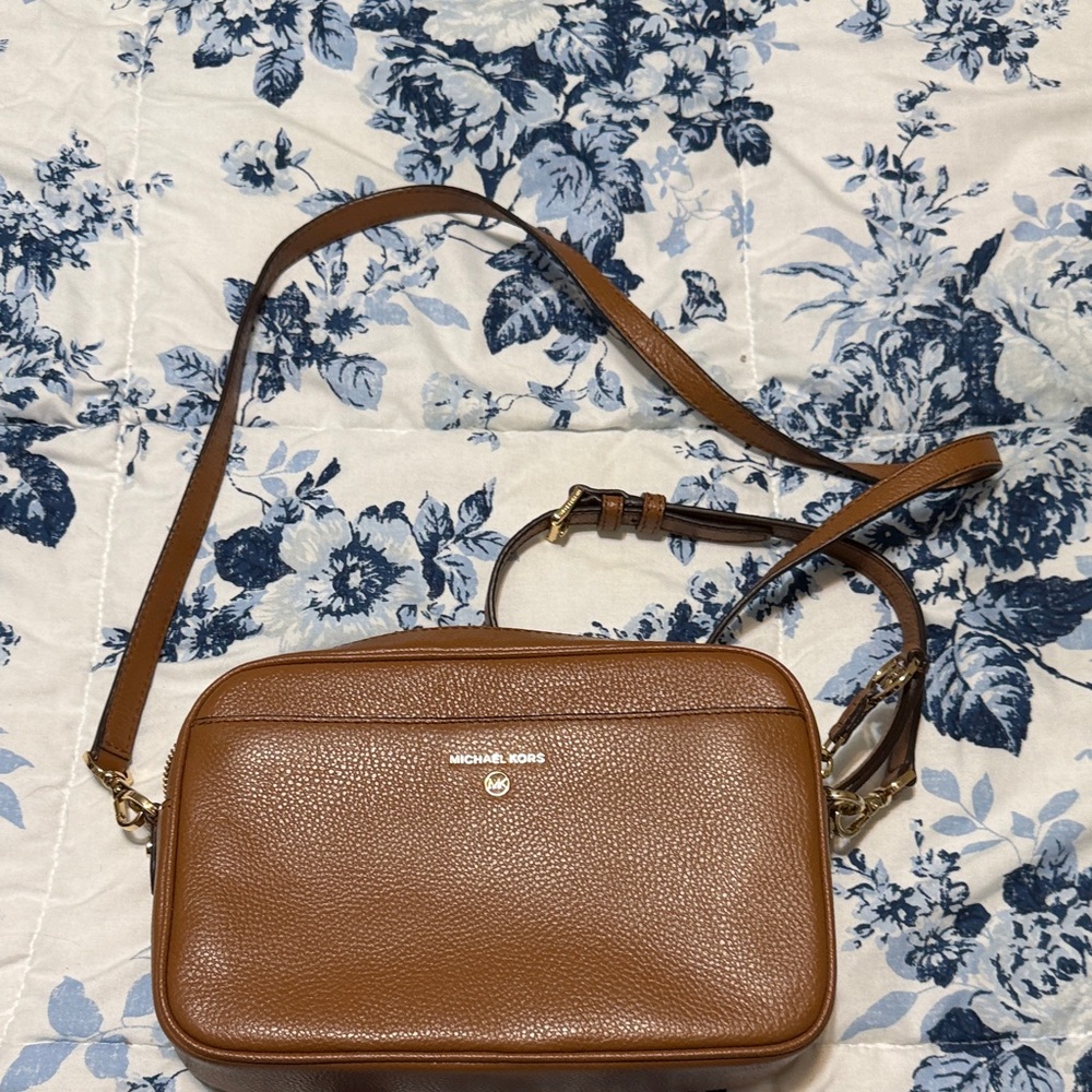 Michael Kors Tan Leather Crossbody Bag